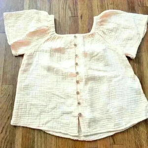 Zara Kids Button Up Blouse Size 7